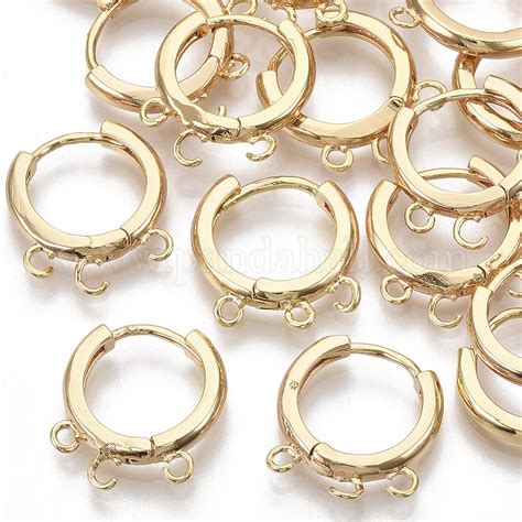 Wholesale Brass Huggie Hoop Earring Findings - Pandahall.com