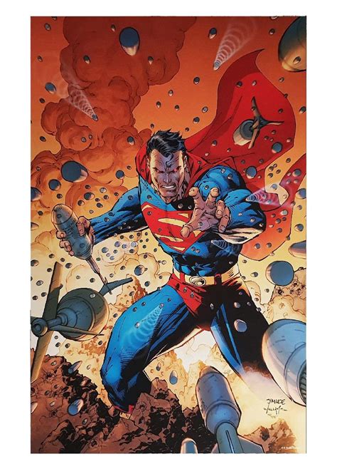 Superman By Jim Lee Print 12x16 7 Ate 9 Comics