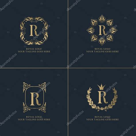 Logotipos Reais Da Letra R Do Ouro Stock Vector By ©brainbistro 125928578