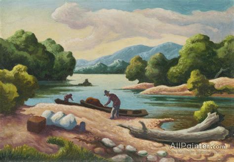 Thomas Hart Benton Current River Oil Painting Reproductions For Sale