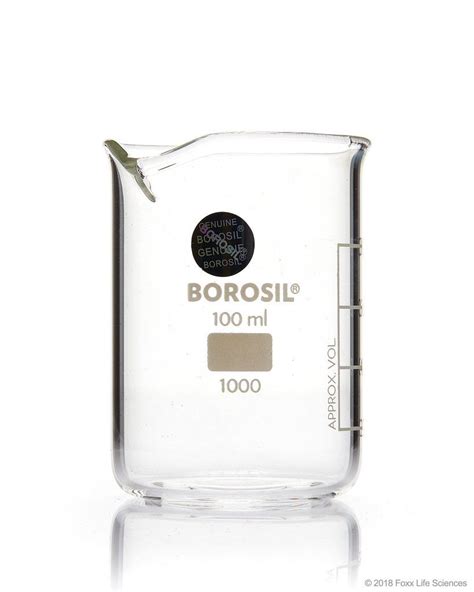 Borosil Beaker Griffin Low Form With Spout Graduated Iso 3819