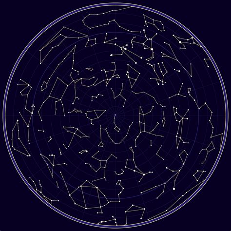 Sky Map Constellations Background Royalty Free Vector