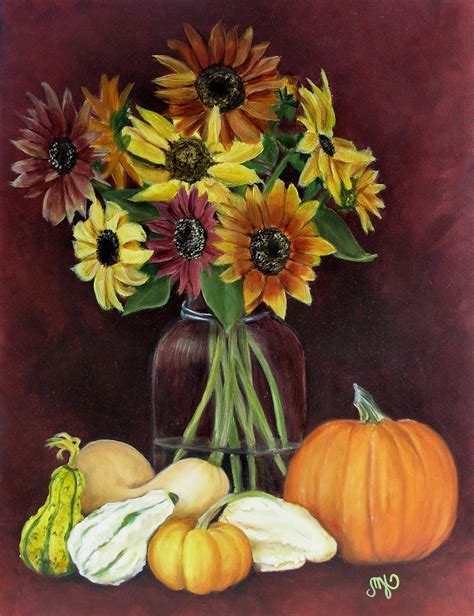 The Art Of Cj Mackay Autumn Harvest 12x16 Oil On Gessobord