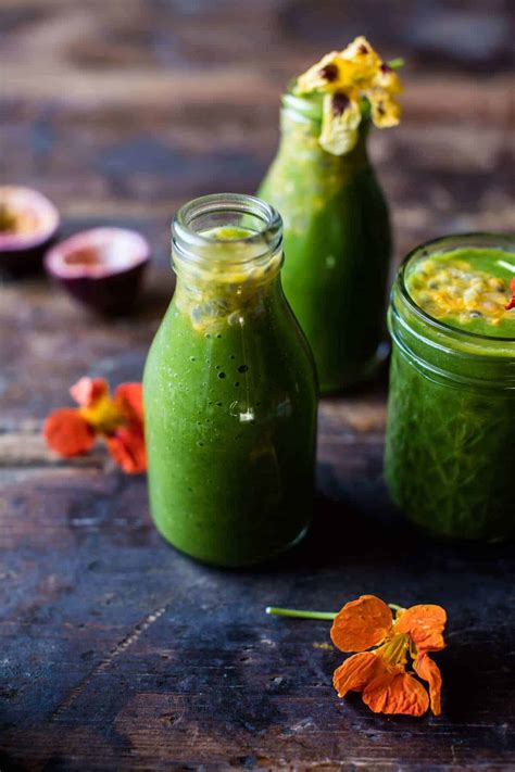 Since smoothies are full of fresh fruits, vegetables, and protein — the options are endless. Mango Spinach Smoothie. - Half Baked Harvest