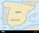 Madrid Karte Lage. Finden Stadt auf der Karte von Spanien - Vector ...