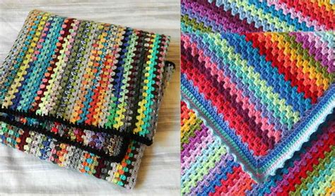 Granny Stripe Blanket Free Pattern