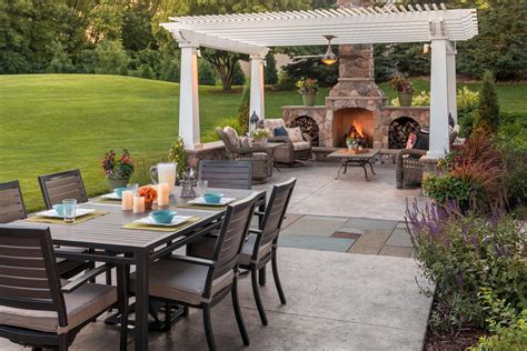 Backyard Outdoor Living And Dining Room In Maple Plain Mn Southview