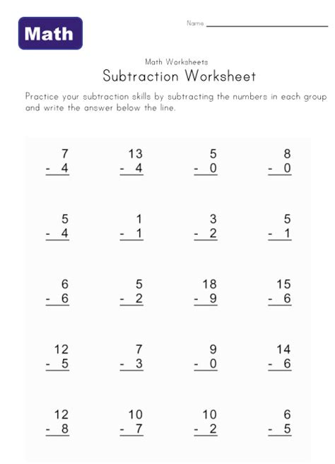 Our word problem worksheets review skills in real world scenarios. Easy Subtraction Worksheets | Kids Learning Station