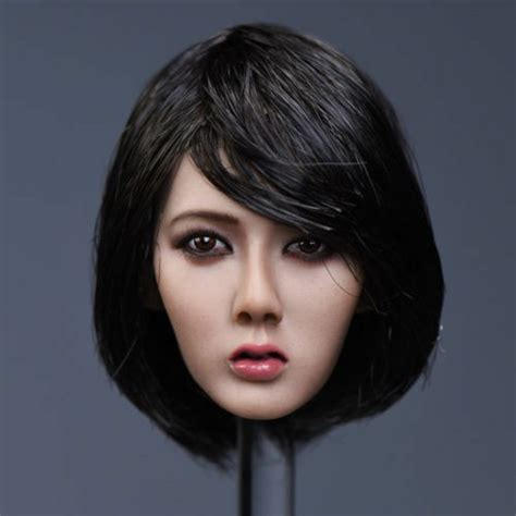 a 1 6 scale asia female head carving ymtoys short black hair girl head model shopee philippines