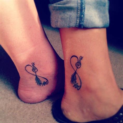 Sister Infinity Feather Tattoos Yes This Is Me And Michelle
