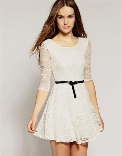 Casual White Lace Dress