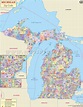 Michigan Zip Code Map, Michigan Postal Code