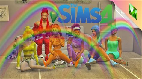 Sims 4 Rainbow Challenge Cas Cc Youtube