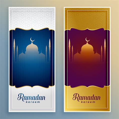 Ramadan Kareem Islamic Banners Set Download Free Vector Art Stock