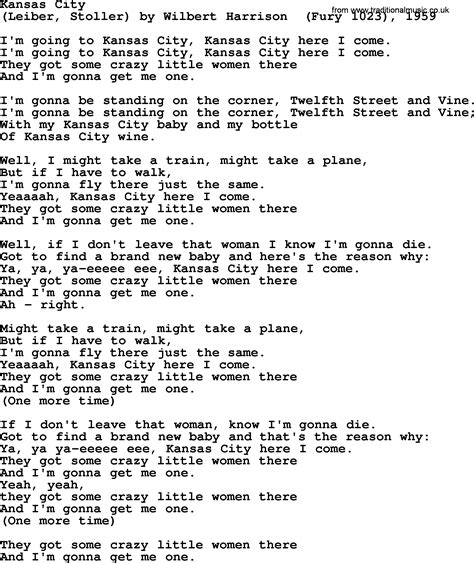 Bruce Springsteen Song Kansas City Lyrics