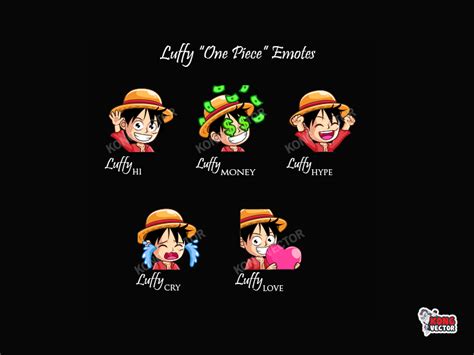 Luffy One Piece Twitch Emotes By Kong Vector On Dribbble
