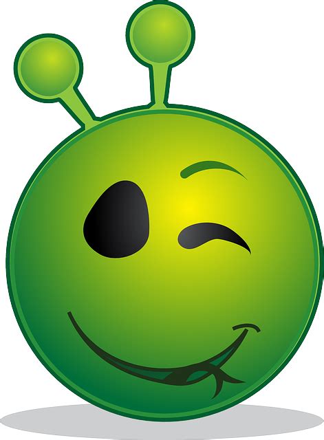 Download Alien Smiley Wink Royalty Free Vector Graphic Pixabay