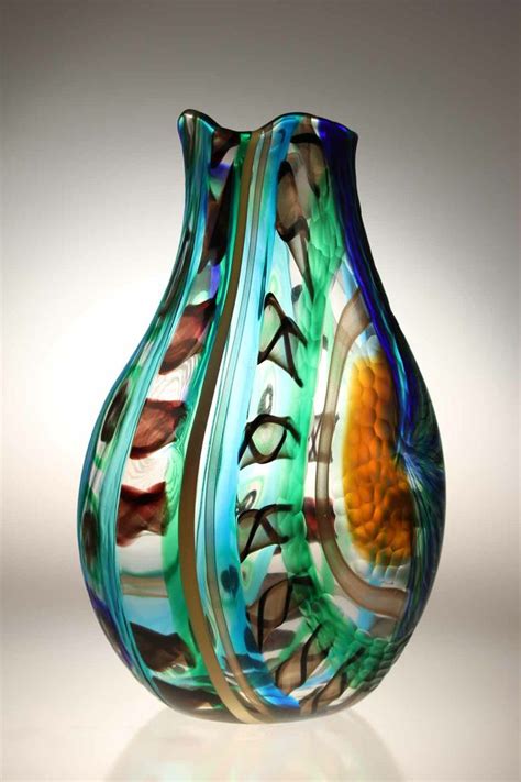 Murano Glass Studio Vase Lodario 10 Reverse Glass Art Sculpture