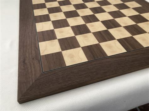 Walnut And Maple Chess Board 23in Squares Chessbaron Chess Sets Usa