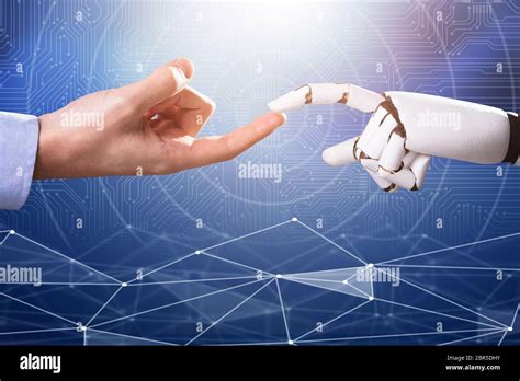 Robot Finger Touching Human Finger Hi Res Stock Photography And Images