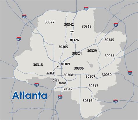 Atlanta Zip Code Map Usps United States Map