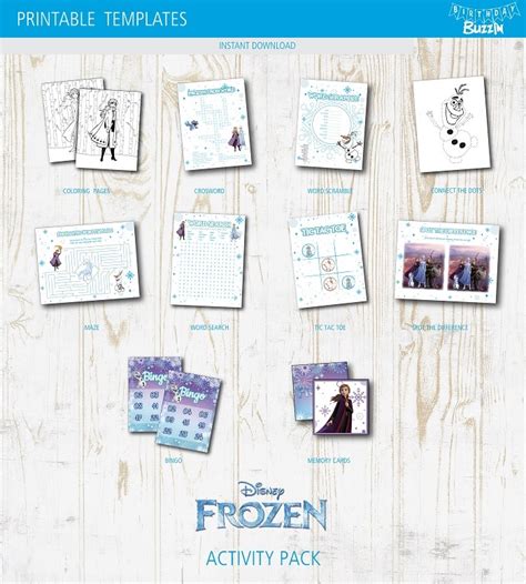 Printable Frozen 2 Activity Pages Pack Birthday Buzzin