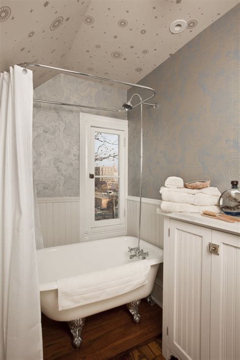 Shower curtain rod for sloped ceiling. Can I adjust the height of the shower curtain rod to ...