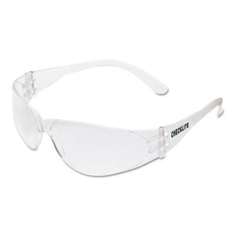 mcr safety cl110af checklite safety glasses clear lens anti fog scratch resistant clear