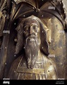 Eduardo III, Rey de Inglaterra 1327-77 efigie de bronce sobre su tumba ...