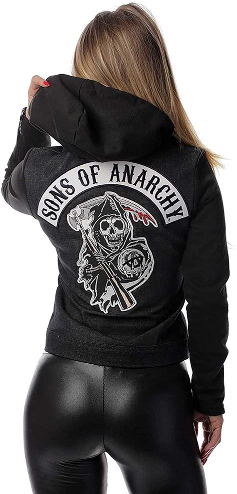 Sons Of Anarchy Womens Hoodies Womens Sons Of Anarchy Soa Jacket Hoodie