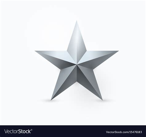 Five Pointed Metal Star Royalty Free Vector Image