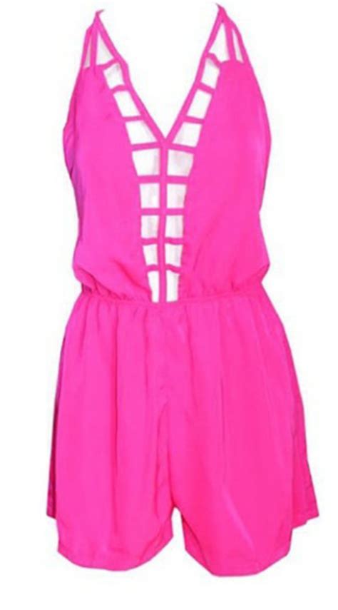 Dress Hot Pink Romper Cute Romper Shorts Top Wheretoget