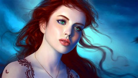 Download Wallpaper X Fantasy Artwork Beautiful Green Eyes Girl Playstation Ps Vita