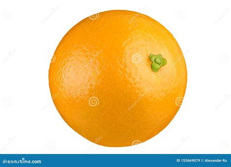 Ripe Orange Isolated On White Background Clipping Path Full Depth Of
