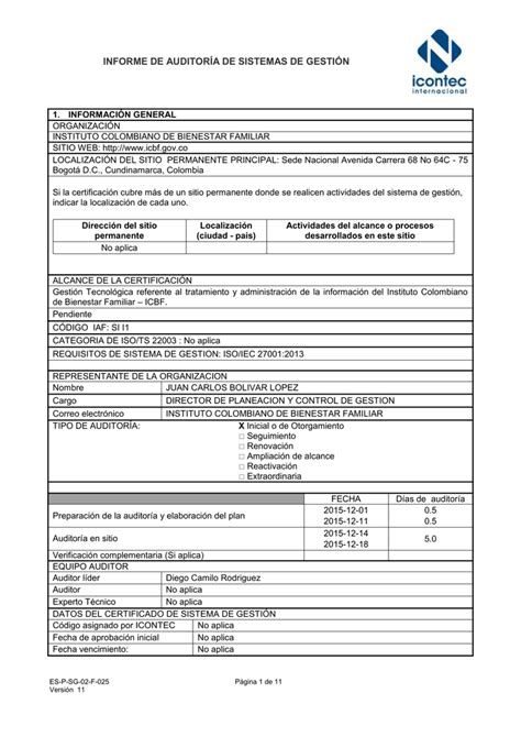 Ejemplo De Informe De Auditoria Externa De Una Empresa Nuevo Ejemplo Images