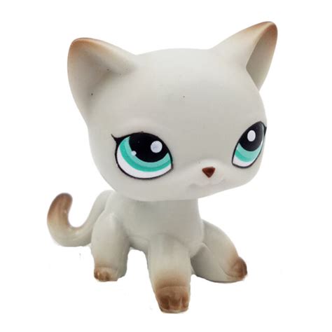 Lps Toys Pet Shop Egyptian 391 Rare Grey Short Hair Kitten Cat With