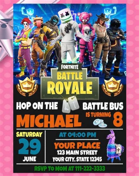 This Fortnite Battle Royale Invitation Is An Excellent Choice For A