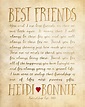 Custom Letter for Best Friend Art, Friendship Poem, Birthday or Thank ...