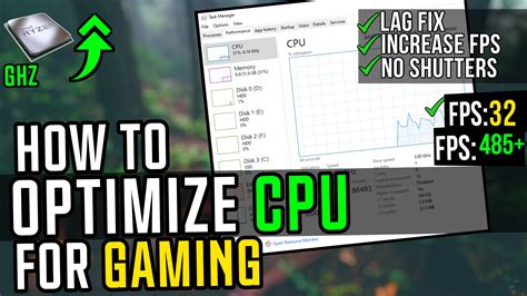 How To Optimize Cpuprocessor For Gaming Boost Fps And Fix Shutters