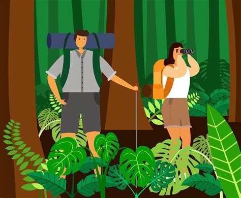Exploring The Forest Vector Vector Art And Graphics