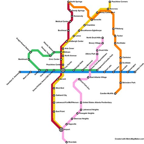 Marta Dream Transit Map Tell Me What I Should Add Ratlanta