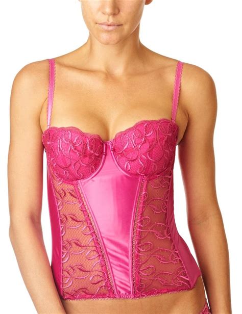 Lepel Sexy Bouquet Underwired Basque Corset Padded Pink 19608 Rrp £33