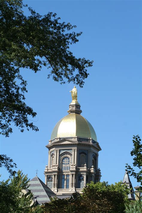The Golden Dome University Of Notre Dame South Bend In Notre Dame