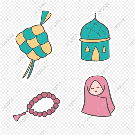 Islamic Clipart Transparent Background Simple Stickers Islamic Element