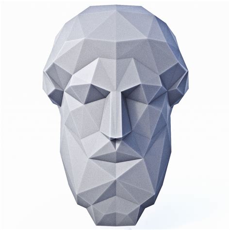 3d Model Head Low Poly Vr Ar Low Poly Cgtrader