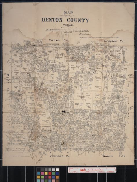 Map Of Denton County Texas The Portal To Texas History