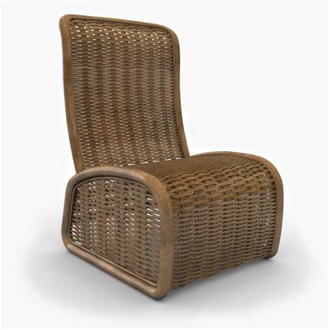 Wicker Chair 3d Model Cgtrader