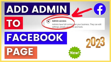 New Method How To Add Admin To Facebook Page In 2023 Youtube