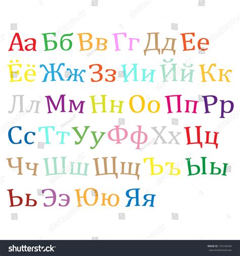 Cyrillic Alphabet Stock Vector 176144243 Shutterstock