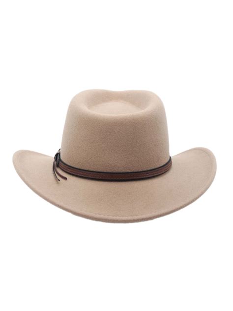 Denver Crushable Wool Felt Outback Western Style Cowboy Hat By Silver